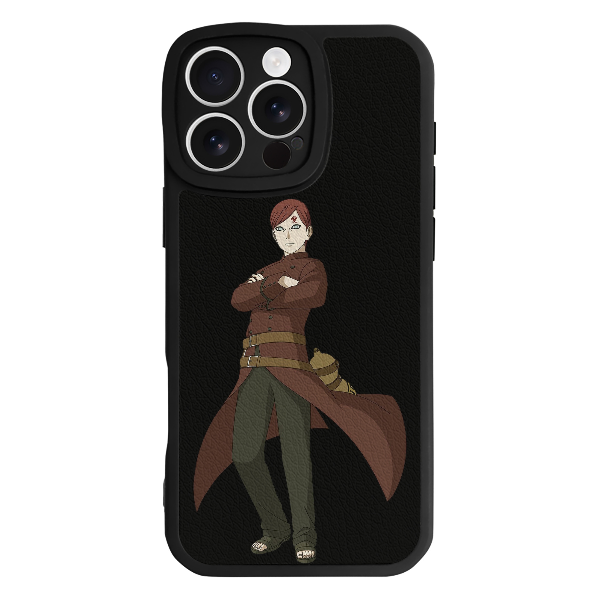 （画像用） NARUTO -ナルト- ガアラ Gaara 【iPhone 16シリーズ対応】シリコンスマホケース（レザー調） 材質：シリコン